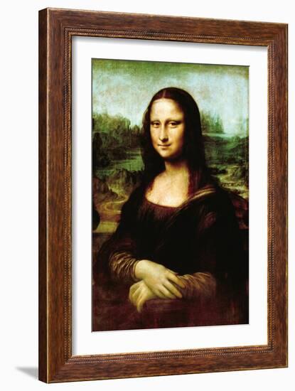 Mona Lisa, La Gioconda-Leonardo da Vinci-Framed Art Print