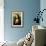 Mona Lisa Selfie Portrait-null-Framed Art Print displayed on a wall