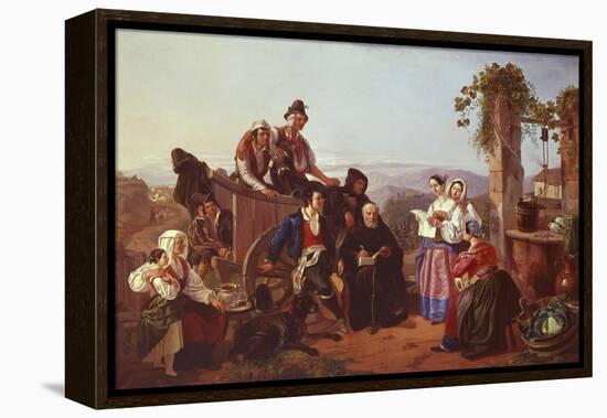 Monaco and Peasants-Filippo Palizzi-Framed Premier Image Canvas