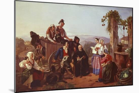 Monaco and Peasants-Filippo Palizzi-Mounted Giclee Print