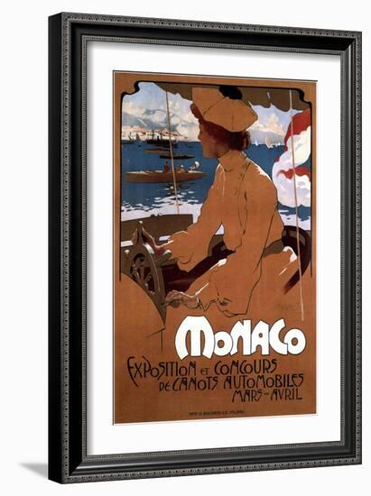 Monaco: Exposition De Canots Automobiles, 1900-Adolfo Hohenstein-Framed Giclee Print