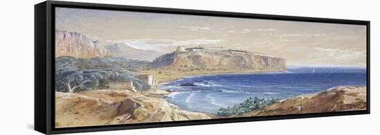 Monaco from Cap d'Ail, 1865-Edward Lear-Framed Premier Image Canvas