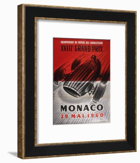 Monaco Grand Prix Poster-null-Framed Photographic Print