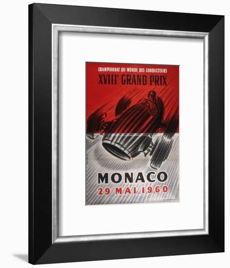 Monaco Grand Prix Poster-null-Framed Photographic Print