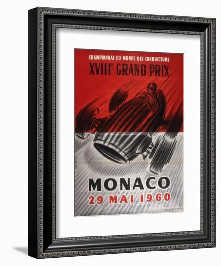 Monaco Grand Prix Poster-null-Framed Photographic Print