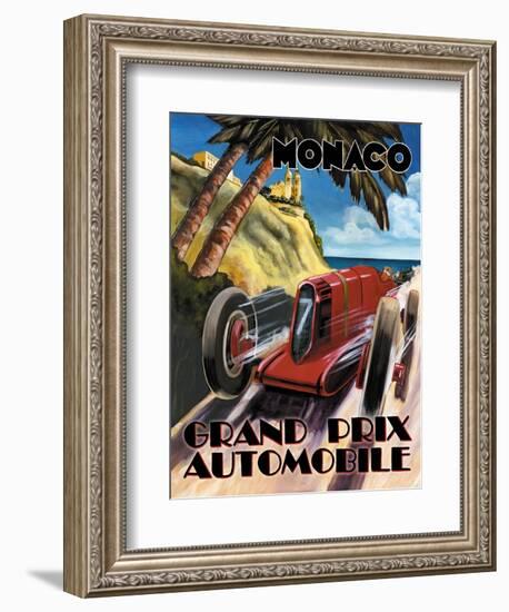 Monaco Grand Prix-Catherine Jones-Framed Art Print