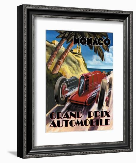 Monaco Grand Prix-Catherine Jones-Framed Art Print