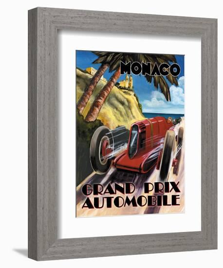 Monaco Grand Prix-Catherine Jones-Framed Premium Giclee Print