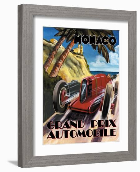 Monaco Grand Prix-Catherine Jones-Framed Art Print