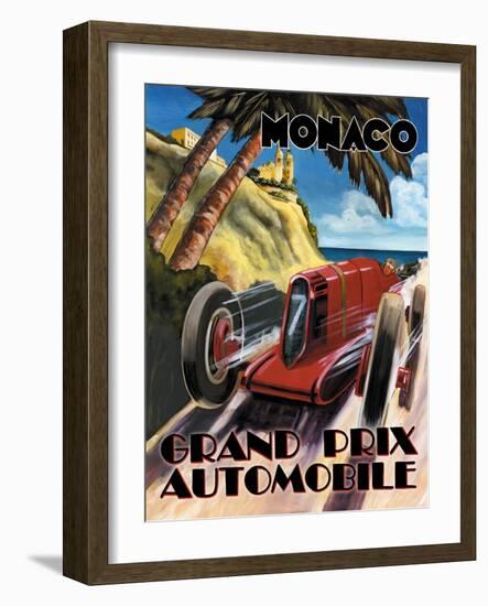 Monaco Grand Prix-Catherine Jones-Framed Art Print