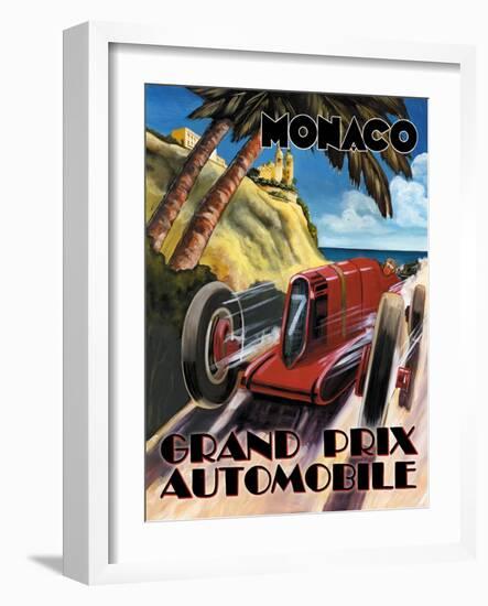 Monaco Grand Prix-Catherine Jones-Framed Art Print