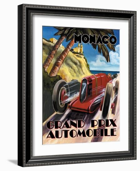 Monaco Grand Prix-Catherine Jones-Framed Art Print