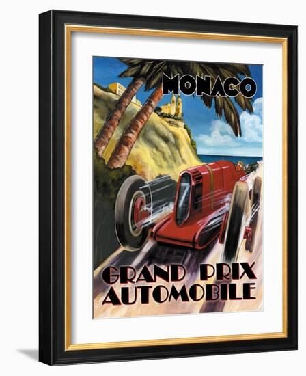 Monaco Grand Prix-Catherine Jones-Framed Art Print