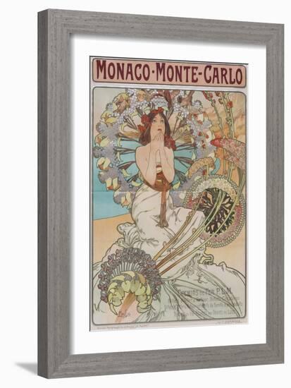 Monaco, Monte Carlo, 1897 (Colour Lithograph)-Alphonse Marie Mucha-Framed Giclee Print