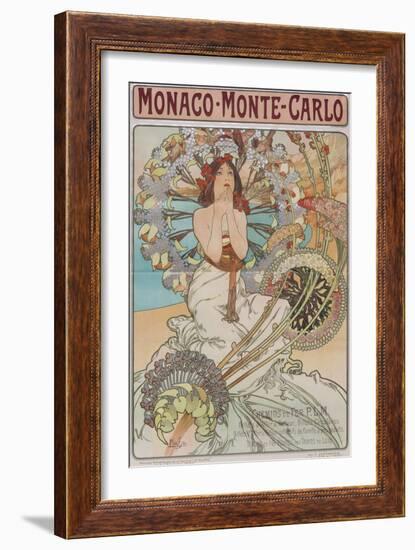 Monaco, Monte Carlo, 1897 (Colour Lithograph)-Alphonse Marie Mucha-Framed Giclee Print