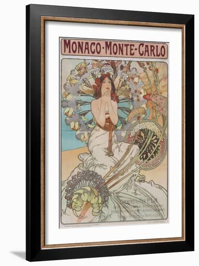 Monaco, Monte Carlo, 1897 (Colour Lithograph)-Alphonse Marie Mucha-Framed Giclee Print