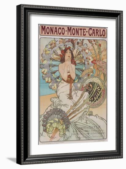 Monaco, Monte Carlo, 1897 (Colour Lithograph)-Alphonse Marie Mucha-Framed Giclee Print