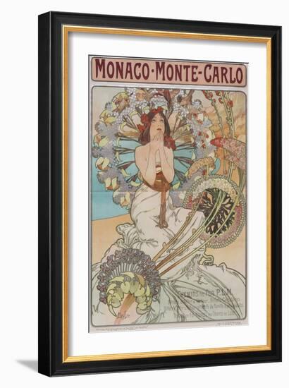 Monaco, Monte Carlo, 1897 (Colour Lithograph)-Alphonse Marie Mucha-Framed Giclee Print