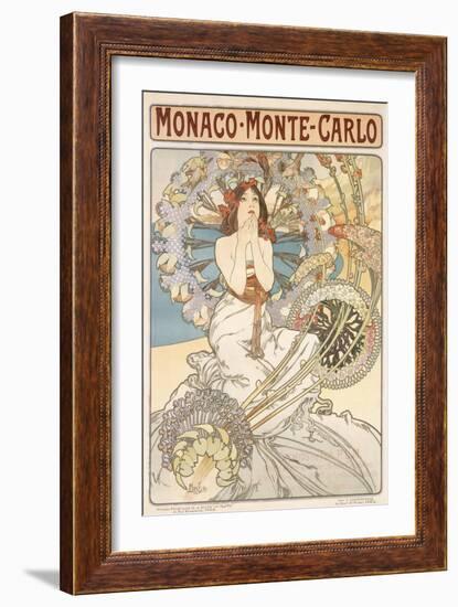 Monaco, Monte Carlo, 1897-Alphonse Mucha-Framed Premium Giclee Print