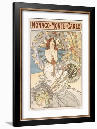 Monaco, Monte Carlo, 1897-Alphonse Mucha-Framed Premium Giclee Print