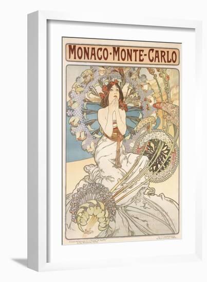 Monaco, Monte Carlo, 1897-Alphonse Mucha-Framed Premium Giclee Print