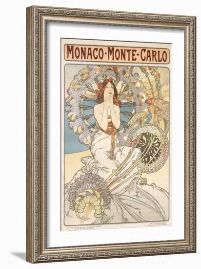 Monaco, Monte Carlo, 1897-Alphonse Mucha-Framed Giclee Print