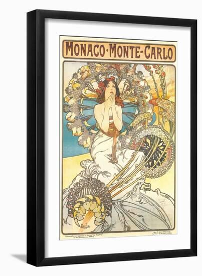 Monaco, Monte Carlo, Woman Hoping-null-Framed Art Print