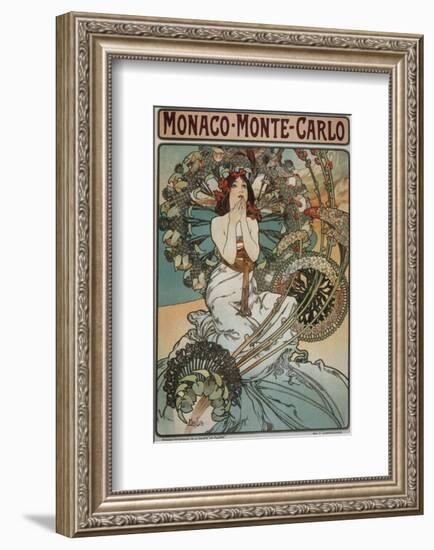 Monaco Monte-Carlo-Alphonse Mucha-Framed Premium Giclee Print