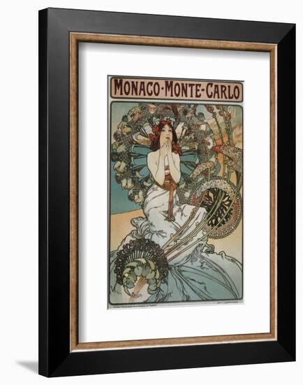 Monaco Monte-Carlo-Alphonse Mucha-Framed Premium Giclee Print