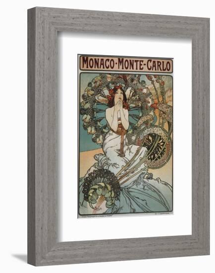 Monaco Monte-Carlo-Alphonse Mucha-Framed Premium Giclee Print
