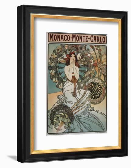 Monaco Monte-Carlo-Alphonse Mucha-Framed Premium Giclee Print