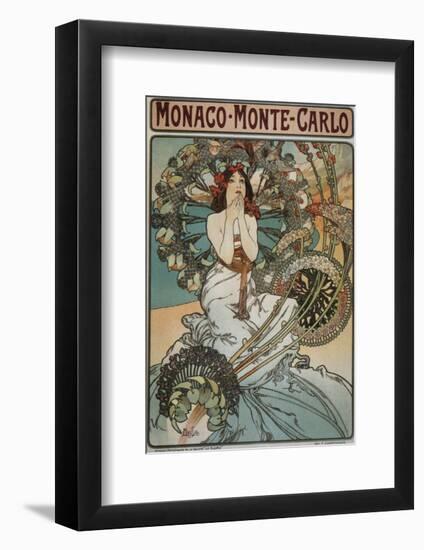 Monaco Monte-Carlo-Alphonse Mucha-Framed Premium Giclee Print