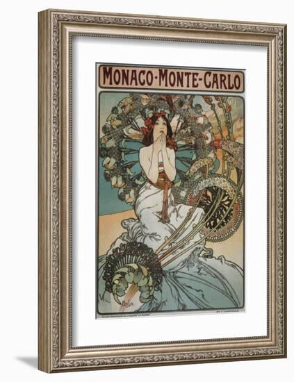 Monaco Monte-Carlo-Alphonse Mucha-Framed Premium Giclee Print