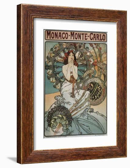 Monaco Monte-Carlo-Alphonse Mucha-Framed Premium Giclee Print