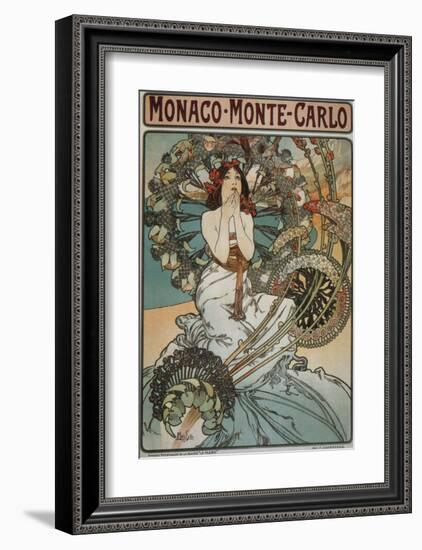 Monaco Monte-Carlo-Alphonse Mucha-Framed Premium Giclee Print