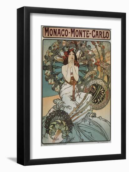 Monaco Monte-Carlo-Alphonse Mucha-Framed Premium Giclee Print