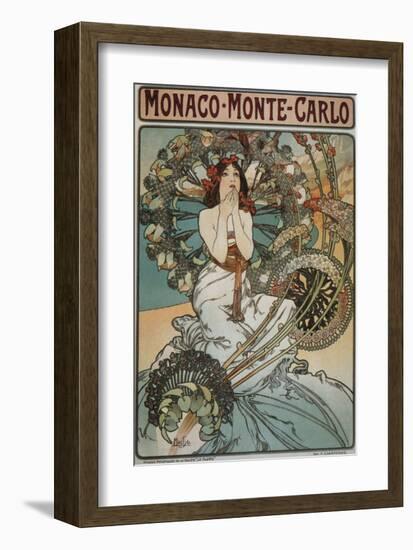 Monaco Monte-Carlo-Alphonse Mucha-Framed Premium Giclee Print