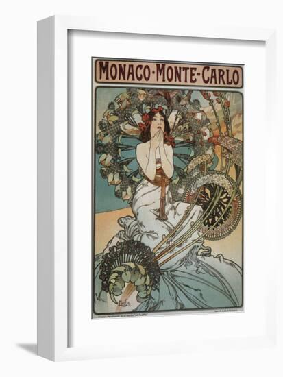 Monaco Monte-Carlo-Alphonse Mucha-Framed Premium Giclee Print