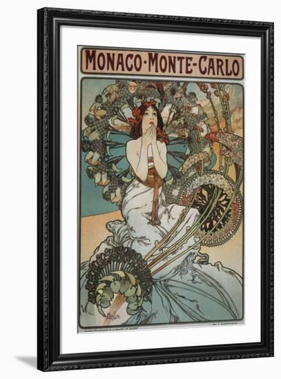 Monaco Monte-Carlo-Alphonse Mucha-Framed Premium Giclee Print