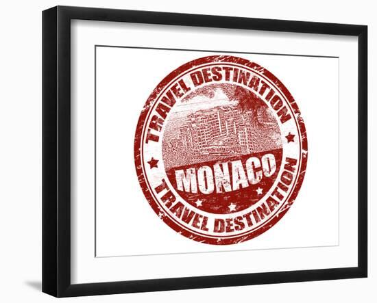 Monaco Stamp-radubalint-Framed Art Print