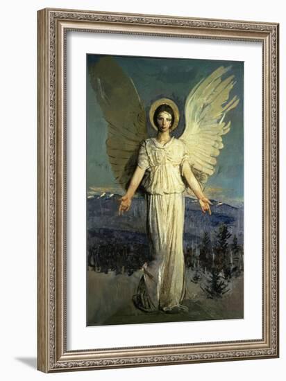 Monadnock Angel, 1920-21 (Oil on Canvas)-Abbott Handerson Thayer-Framed Giclee Print