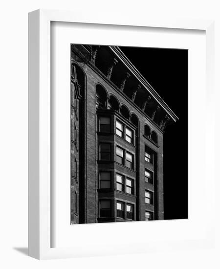 Monadnock Building Cornice Chicago BW-Steve Gadomski-Framed Photographic Print