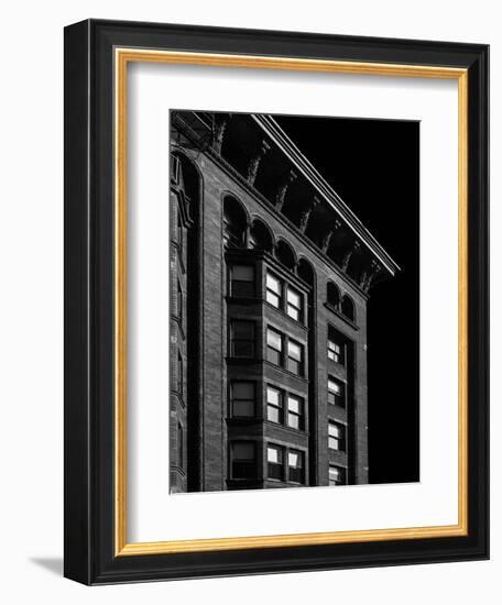 Monadnock Building Cornice Chicago BW-Steve Gadomski-Framed Photographic Print