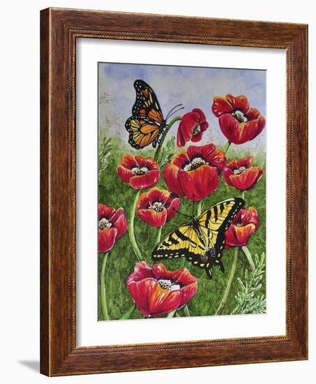 Monarch and Swallowtail-Charlsie Kelly-Framed Giclee Print