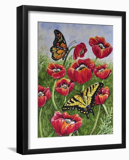 Monarch and Swallowtail-Charlsie Kelly-Framed Giclee Print