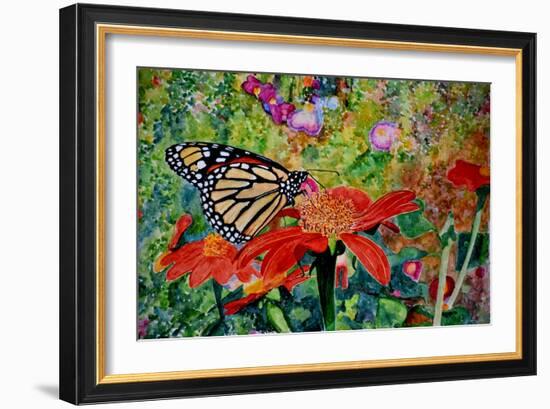 Monarch Butterfly, 2019, (Watercolor)-Anthony Butera-Framed Giclee Print