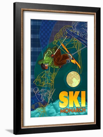 Monarch Mountain, Colorado - Timelapse Skier-Lantern Press-Framed Art Print