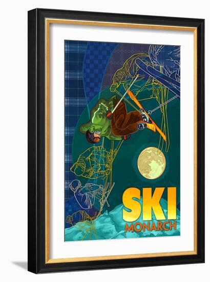 Monarch Mountain, Colorado - Timelapse Skier-Lantern Press-Framed Art Print