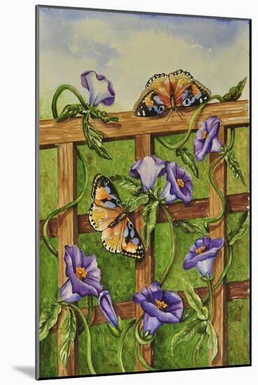 Monarchs and Hydrangeas-Charlsie Kelly-Mounted Giclee Print