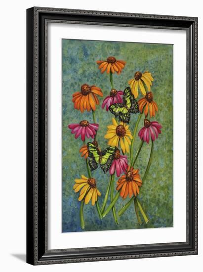 Monarchs and Sunflowers-Charlsie Kelly-Framed Giclee Print